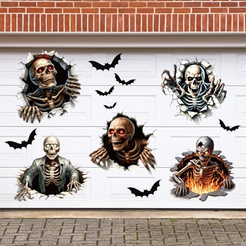 Tellegloww 12 Stück 3D große Halloween Schädel Garagentor Dekorationen Magnete Skelett Schwarz Fledermäuse Magnete Dekor für Halloween Party Gruselige Dekorationen Garage Haus Tür Auto Tellegloww 12 Stück 3D große Halloween Schädel Garagentor Dekorationen Magnete Skelett Schwarz Fledermäuse Magnete Dekor für Halloween Party Gruselige Dekorationen Garage Haus Tür Auto von Tellegloww