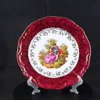 Vintage Fragonaro Porcelain Plate | 24K Gold Wall Bavarian Collectible German Handcrafted Art Decorative Dish von TellerSammlung