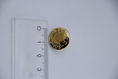 Telliswelt 100 Qualitäts Nähfrei Jeansknöpfe Eichenlaub Sterne Gold 17 mm Ersatzknopf Telliswelt 100 Qualitäts Nähfrei Jeansknöpfe Eichenlaub Sterne Gold 17 mm Ersatzknopf von Telliswelt