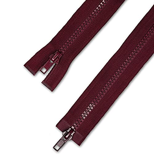 Telliswelt 2 Wege Reißverschluss - bordeaux/weinrot - mit beidseitiger Öffnung - breite Kunststoffzähne - praktisch - 3,3 cm breit - 50 cm lang Telliswelt 2 Wege Reißverschluss - bordeaux/weinrot - mit beidseitiger Öffnung - breite Kunststoffzähne - praktisch - 3,3 cm breit - 50 cm lang von Telliswelt
