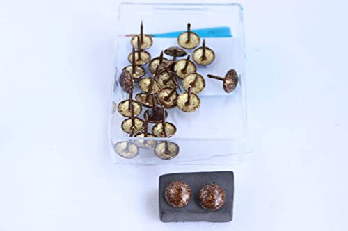 Telliswelt 25 Qualitäts Ziernägel Polsternägel Nagel - Made in Germany- 11mm altgold gefleckt von Telliswelt