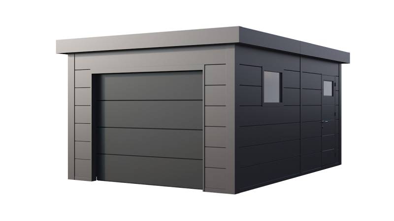 Telluria Garage Classico 3654 inkl. Sektionaltor mit Elektroantrieb granitgrau/anthrazit von Telluria