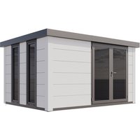 Telluria Gerätehaus »Luminato«, BxHxT: 408 x 219 x 318 cm (Außenmaß inkl. Dachüberstand) - weiss von Telluria
