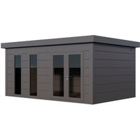 Telluria Gerätehaus »Luminato«, BxHxT: 568 x 265 x 388 cm (Außenmaß inkl. Dachüberstand) - silberfarben von Telluria