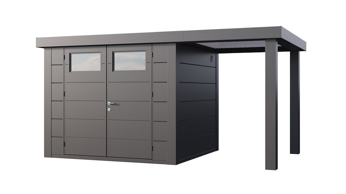 Telluria Metallgerätehaus Classico 2724 mit 170 cm Seitendach granitgrau/anthrazit Seitendach 170 cm rechts Telluria Metallgerätehaus Classico 2724 mit 170 cm Seitendach granitgrau/anthrazit Seitendach 170 cm rechts von Telluria