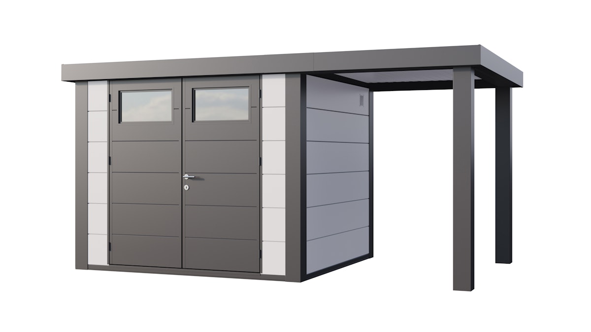 Telluria Metallgerätehaus Classico 2724 mit 170 cm Seitendach weiß Seitendach 170 cm rechts Telluria Metallgerätehaus Classico 2724 mit 170 cm Seitendach weiß Seitendach 170 cm rechts von Telluria