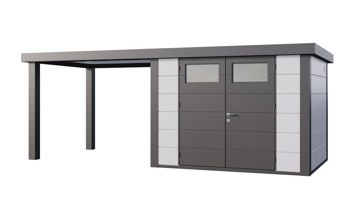 Telluria Metallgerätehaus Classico 3024 mit 280 cm Seitendach weiß Seitendach 280 cm links Telluria Metallgerätehaus Classico 3024 mit 280 cm Seitendach weiß Seitendach 280 cm links von Telluria