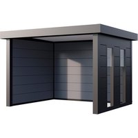 Telluria Pavillon »Singolo«, BxT: 358 x 298 cm (Außenmaß), inkl. Fenster, anthrazit - grau von Telluria