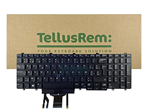 TellusRem ersatztastatur Belgier Hintergrundbeleuchtung für Dell Latitude E5550 E5570 5580 5590 von TellusRem