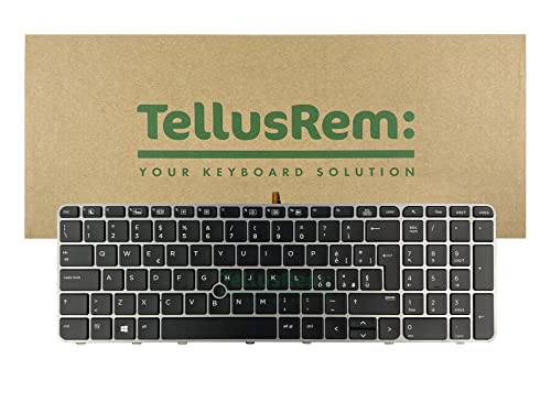 TellusRem ersatztastatur Italienisch Hintergrundbeleuchtung für HP 850 G3, 850 G4, 755 G3, 755 G4 von TellusRem