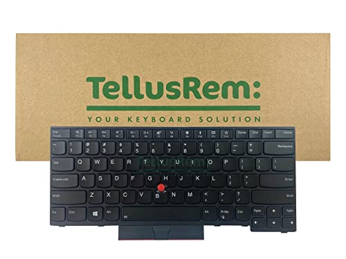TellusRem ersatztastatur Lenovo T480s Black - US Hintergrundbeleuchtung für Lenovo Thinkpad T480s, T490, E490, L480, L490, L380, L390, L380 Yoga, L390 Yoga, E490, E480 von TellusRem