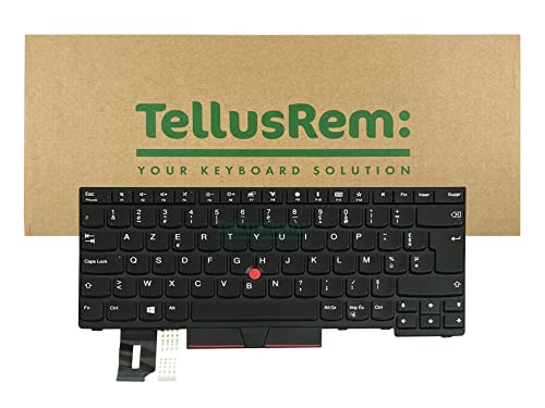 TellusRem ersatztastatur Lenovo T480s Regular Black - FR Nicht Hintergrundbeleuchtung für Lenovo Thinkpad T480s, T490, E490, L480, L490, L380, L390, L380 Yoga, L390 Yoga, E490, E480 von TellusRem