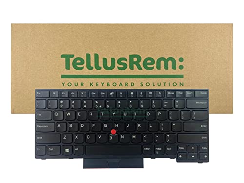 TellusRem ersatztastatur Lenovo T480s Regular Black - US INT Nicht Hintergrundbeleuchtung für Lenovo Thinkpad T480s, T490, E490, L480, L490, L380, L390, L380 Yoga, L390 Yoga, E490, E480 von TellusRem