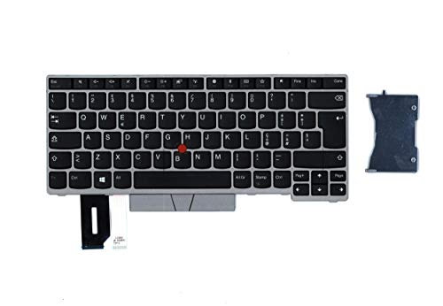 TellusRem ersatztastatur Lenovo T480s Regular Silver - IT Nicht Hintergrundbeleuchtung für Lenovo Thinkpad T480s, T490, E490, L480, L490, L380, L390, L380 Yoga, L390 Yoga, E490, E480 von TellusRem