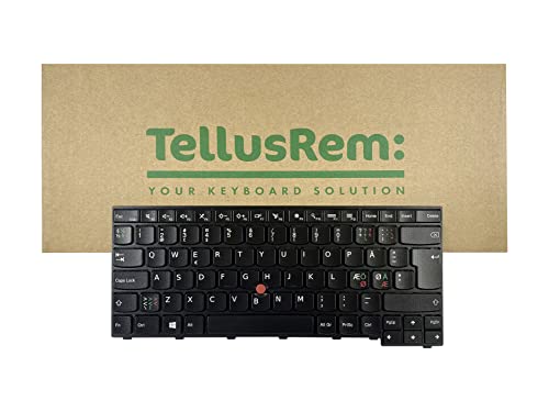 TellusRem ersatztastatur Skandinavisch – Nordisch Nicht Hintergrundbeleuchtung für Lenovo Thinkpad T460s T470s von TellusRem