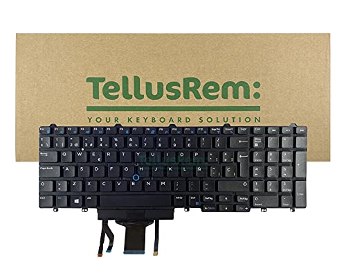 TellusRem ersatztastatur Spanisch Hintergrundbeleuchtung für Dell Latitude E5550 E5570 5580 5590 von TellusRem