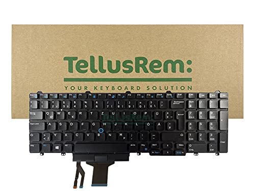 TellusRem ersatztastatur UK Nicht Hintergrundbeleuchtung für Dell Latitude E5550 E5570 5580 5590 von TellusRem
