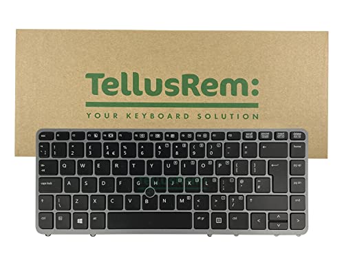 TellusRem ersatztastatur UK Nicht Hintergrundbeleuchtung für HP 840 G1, 840 G2, 850 G1, 850 G2 von TellusRem