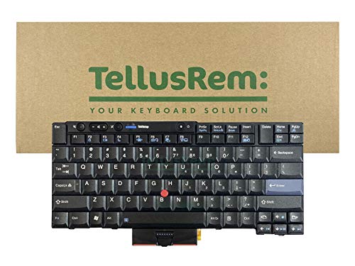 TellusRem ersatztastatur US International Nicht Hintergrundbeleuchtung für Lenovo Thinkpad T520 T520i T420S T420 T420i T400S T410S T410 T410I T510 T510i W510 W520 X220T X220s X220i X220 von TellusRem