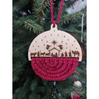 Makramee Weihnachtsornamente | Holzbaumdekorationen Handgefertigte Makramee-Deko Boho Weihnachtsdekoration Makramee Weihnachtsornamente | Holzbaumdekorationen Handgefertigte Makramee-Deko Boho Weihnachtsdekoration von TellusdesignEU