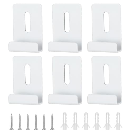 6 Stück Spiegelhalterung Wand Metall Spiegelhalter Weiß Befestigungen für Bilder Spiegel Halterung Spiegelmontage Clips für Badezimmer Wandmontierte Rahmenlose Spiegel Werbetafel Display 6 Stück Spiegelhalterung Wand Metall Spiegelhalter Weiß Befestigungen für Bilder Spiegel Halterung Spiegelmontage Clips für Badezimmer Wandmontierte Rahmenlose Spiegel Werbetafel Display von Telooco