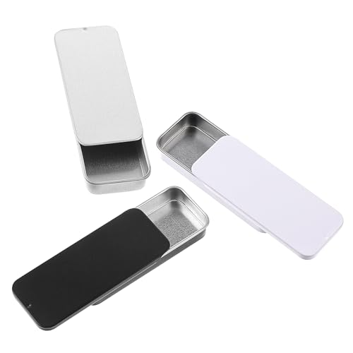 Telooco 3 Stück Kleine Metalldosen mit Deckel Klein Metalldose Leere Tragbare Mini Aufbewahrungsbox Blechdose Klein Metallbox Mini Metalldosen Behälter für Schmuck Kleinteile Süßigkeiten von Telooco