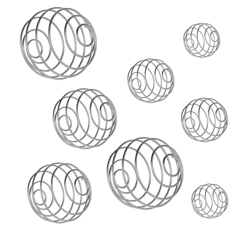 Telooco 8 Stück Mixer Stahlkugeln Shaker Ball Proteinshake Edelstahl Shaker Kugel 4 Größen Silber Kugel Flaschenmischer Sport Fitness Eiweiß Shakerball Getränkemixer Werkzeuge für Sportgetränke von Telooco