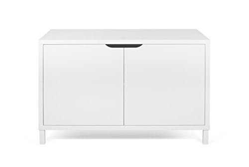 TemaHome 9000.024030 Basics Sideboard Spannplatte/MDF, 104 x 40 x 70 cm, mattweiß von TemaHome