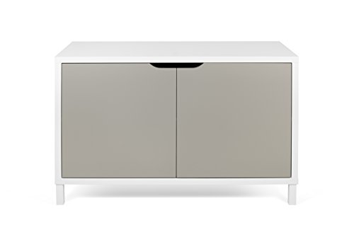 TemaHome 9000.024054 Basics Sideboard Spannplatte/MDF, 104 x 40 x 70 cm, mattweiß/blau von TemaHome