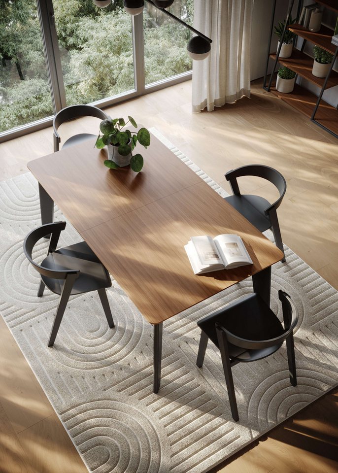TemaHome Esstisch Shadow eleganter Designer-Wohnzimmertisch, ausziehbar, mit integrierter Auszugsplatte, Breite von 180cm bis zu 240cm von TemaHome