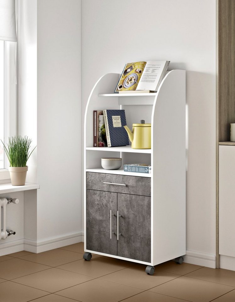 TemaHome Mehrzweckschrank Jeanne Breite 63 cm, auf Rollen von TemaHome