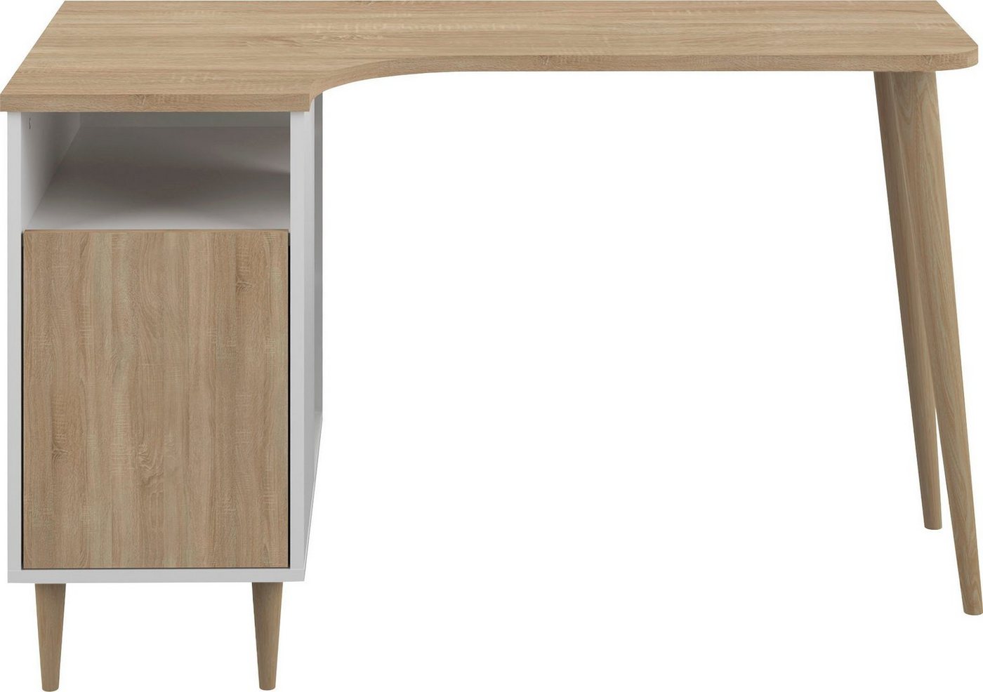 TemaHome Schreibtisch NOOK, platzsparender Eckschreibtisch von TemaHome