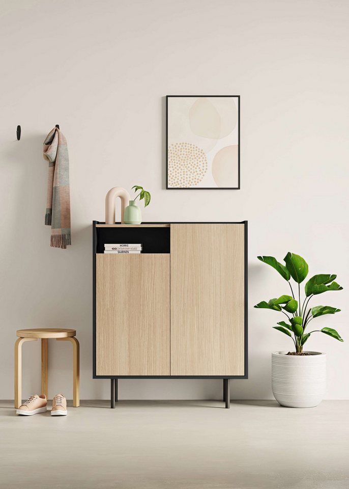 TemaHome Schuhschrank Sienna flexibler Schrank, Mehrzweckschrank, Schuhkommode, 2 Türen, variable Böden, mit Metallfüsse von TemaHome