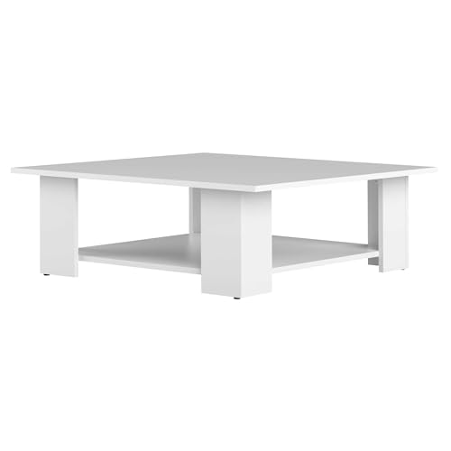 Symbiosis Couchtisch, Holz, weiß, 67 x 67 x 30.5 cm von Symbiosis
