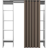 TemaHome Garderobenschrank "TOM", Schrank mit Vorhang, ausziehbar auf Breite 185,3 cm von Temahome