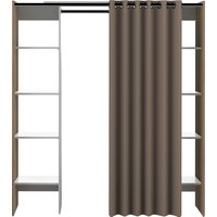 TemaHome Garderobenschrank "TOM", Schrank mit Vorhang, ausziehbar auf Breite 185,3 cm von Temahome
