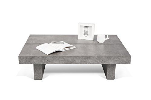 TEMAHOME Tokyo 94x25 cm Couchtisch, Wabenplatte/melamine, betonfarbig, 94 x 62 x 25 cm von Symbiosis