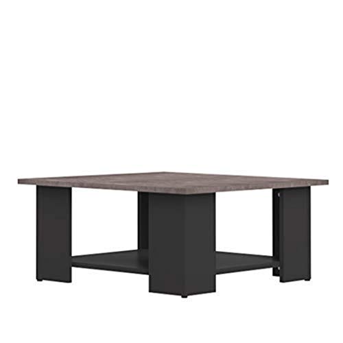 Temahome Square 67x67 Couchtisch, Nero E Effetto Cemento, 89 x 67 x 30,5 cm von Symbiosis