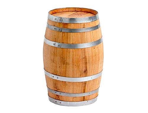 150 Liter Holzfass, neues Fass, Weinfass aus Kastanienholz geschlossen als Stehtisch, Bistrotisch (Fass geölt) von Temesso