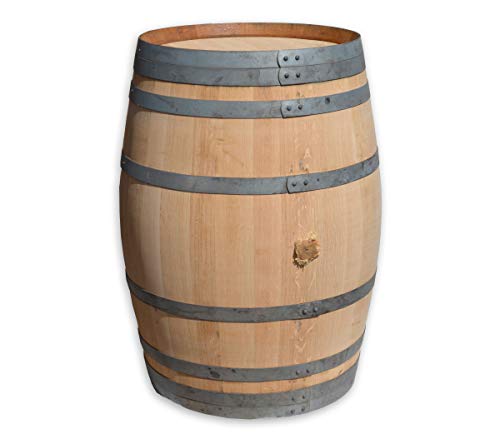 Temesso 225l Weinfass, Barriquefass als Stehtisch - Holz geschliffen (Natur - unbehandelt) von Temesso