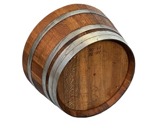 Holzfass als Pflanzkübel, Weinfass halbiert geölt (D70 cm) (ohne Zubehör mit Ablaufbohrungen) von Temesso