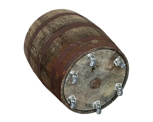 Temesso Kräuterbeet aus einem originalen schottischen Whiskyfass (Kräuterbeet mit Rollen - Natur) von Temesso