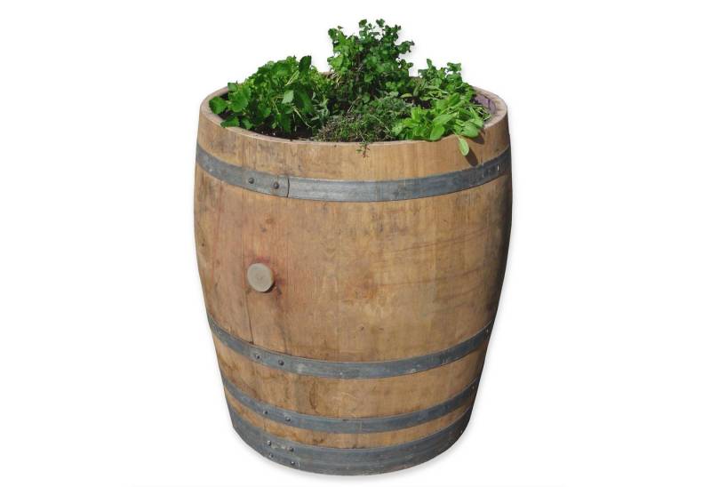 Temesso Hochbeet 3/4 von Weinfass als Pflanzkübel, Hochbeet von Temesso