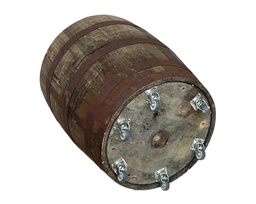 Temesso Kräuterbeet aus einem originalen schottischen Whiskyfass (Kräuterbeet mit Ablaufbohrungen und Rollen - Natur) von Temesso