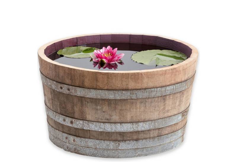 Temesso Pflanzkübel D 70cm - Halbiertes Weinfass als Miniteich - D70cm H40 100L Inhalt Temesso Pflanzkübel D 70cm - Halbiertes Weinfass als Miniteich - D70cm H40 100L Inhalt von Temesso