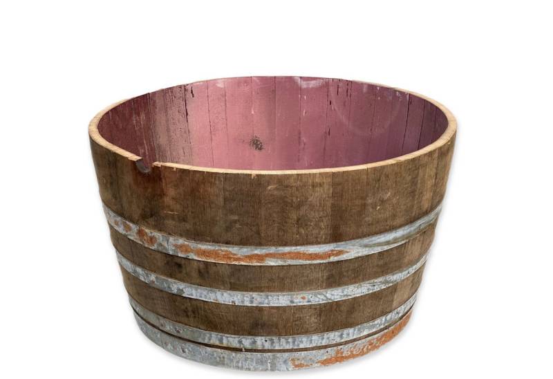 Temesso Pflanzkübel D 92cm - RUSTIKALES Weinfass halbiert aus Eichenholz Temesso Pflanzkübel D 92cm - RUSTIKALES Weinfass halbiert aus Eichenholz von Temesso
