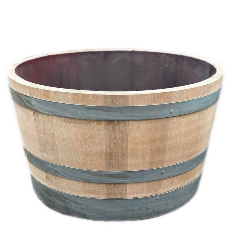 Temesso Pflanzkübel D70cm - GESCHLIFFENES Weinfass halbiert als Miniteich oder Pflanzkübel Temesso Pflanzkübel D70cm - GESCHLIFFENES Weinfass halbiert als Miniteich oder Pflanzkübel von Temesso
