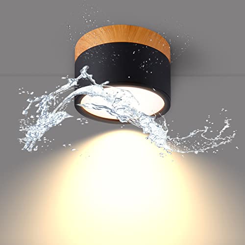 Temgin Deckenleuchte Aufputz LED 12W IP65 Deckenspots 3000K Aluminium Aufbauleuchte Strahler Schwarz Matt Deckenlampe Spots Warmweiß Ø11cm für Badezimmer Temgin Deckenleuchte Aufputz LED 12W IP65 Deckenspots 3000K Aluminium Aufbauleuchte Strahler Schwarz Matt Deckenlampe Spots Warmweiß Ø11cm für Badezimmer von Temgin