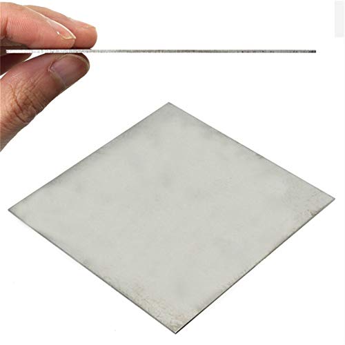 Shuxiang-Blech 1mm x 100mm x 100mm Titanmetallplatte Titan Platte Sheet Gr.5 GR5 Grad 5 Ti Temperatur 400-600 Grad, Für Gitarre, Garten, Löten von Temhyu