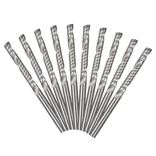 Temhyu 10 Stück 1/8 Zoll 3,175 Schaft 1 Flöte Hartmetall-Spiralschaftfräser CNC-Fräser-Bit-Werkzeug for Acryl-PVC-Holz Temhyu 10 Stück 1/8 Zoll 3,175 Schaft 1 Flöte Hartmetall-Spiralschaftfräser CNC-Fräser-Bit-Werkzeug for Acryl-PVC-Holz von Temhyu